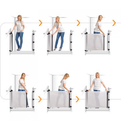 LASCAL Kiddy Guard Avant Baby Safety Gate | 2 Side Walls | Up to 120cm